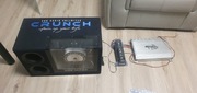 Subwoofer Crunch CBR500+wzmacniacz Hifonics Vulcan VXi1201+kondensator