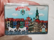 Magnes na lodówkę POLSKA Poznań koziołki bamberka ratusz rynek