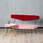 Sofa Cleo Camfero różowo-czerwona - stan idealny