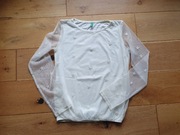 Bluzka wizytowa kremowa świąteczna Benetton 170