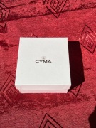 NOWE,Oryginalne pudełko od zegarka CYMA z papierowym pudelkiem.Lata 80