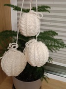 Bombki styropianowe z włóczki