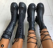 Luksusowe Botki na Traktorze Skóra - ZARA 39