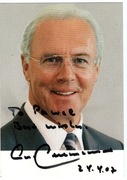 Franz Beckenbauer, autograf piłkarza, mistrz świata 