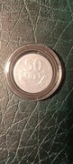 50 groszy 1949 PRL stara moneta w kapslu  stan VF  historia w dłoni