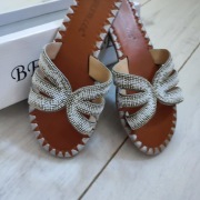 Srebrne Klapki na lato roz. 36