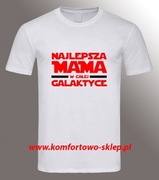Koszulka damska biała z nadrukiem tshirt dla Mamy