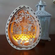 Jajko drewniane 3D, pisanka,jajka,Wielkanoc, zając