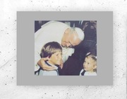 Jan Paweł II plakat A4, retro plakat z Papieżem, Papież obrazek A4