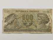 Sprzedam banknot Włochy 500 lirów 1967r.