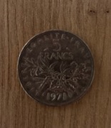 5 francs 1971 rok Francja 