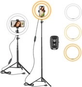 AIXPI 10'' Lampa Pierścieniowa 25 cm Selfie LED USB