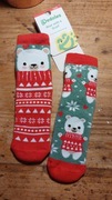 Świąteczne.  Ciepłe, mega grube skarpety dziecięce dedoles para nie do pary