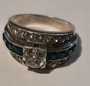 STARY SREBRNY PIERŚCIONEK  proba 925  średnica wew. 18mm, waga 6,76g