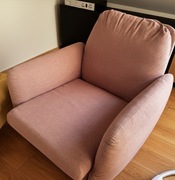 Fotel IKEA EKOLSUND różowy rozkładany