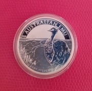 1 Dolar Australian Emu  uncja srebra 9999 z 2024 roku.