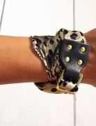 Damska bransoletka apaszka panterka NOWY 4237