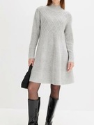 SZARA DZIANINOWA SUKIENKA RAINBOW rozm M / 38 (A083) 