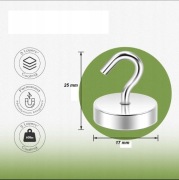 Haczyki magnetyczne Neosmuk 16mm zestaw 10 sztuk złote czerwone srebrne