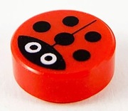 LEGO 25szt. Płytka Tile 1x1 Biedronka Nadruk Biedronki 98138pb177 x25