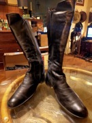 Świetne czarne skórzane oficerki r.40