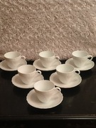 Hutschenreuther Dresden  Filiżanki Biała Reliefy