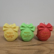 Świeca sojowa jajko z kokardką, zapachowa