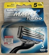 Gillette Mach3 Turbo Ostrza 5 sztuk 100% Oryginał Mach 3