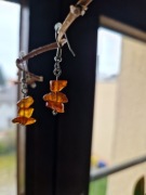 BURSZTYN BAŁTYCKI KOLCZYKI OTWARTE STAL SZLACHETNA