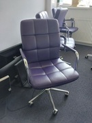 Krzesła biurowe fioletowe na kółkach Petuli 2X Profeos 8 sztuk