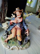 Włoska duża rzeźba figurka CAPODIMONTE ręcznie wykonana 879525