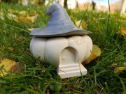 osłonka gipsowa handmade, osłonka na świecę, ozdoba do wnętrz