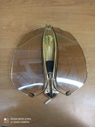 Stylowy kinkiet / lampka ścienna vintage – szkło dymione, metal, PRL / retr