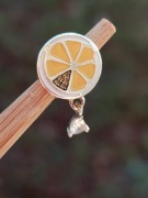 Charms do bransoletki , zawieszka wisiorek , srebro 925 cytryna 