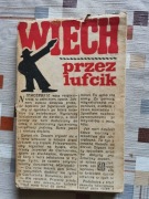 Wiech tytuł Przez lufcik +autograf