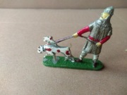 Żołnierzyk prl rycerz z psami