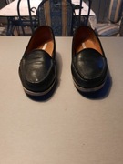 GEOX skórzane mokasyny damskie 39 czarne komfort oddychające