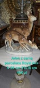 Jelen z sarną porcelana Royal Dux