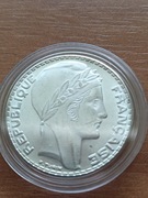 Srebrna moneta Francja 20 franków 1932 Marianne 