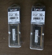 Pamięć RAM Lexar 2x32 = 64GB DDR4 Sodimm, nowa, w oryginalnym opakowaniu.