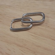 Cudowne kolczyki elipsy plecione S925