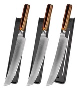 Noże 3 sztuki w stylu japońskim, mega ostre, stal nierdzewna 3 sztuki