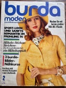 02.1974 Burda magazyn mody z wykrojami Vintage; j. niemiecki 
