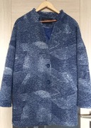 Niebieski płaszcz 47% wełny Monnari