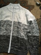 Sweter podszyty kożuszkiem sherpa XL