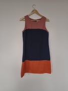 Sukienka Camaieu - rozmiar L (40) - granatowa, pomarańczowa