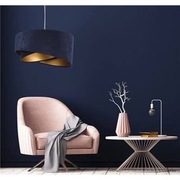 Lampa wisząca granatowo - złota 