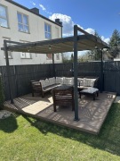 Pergola tarasowa 3x3.5 m Naterial Elysia ANTRACYT regulowany dach aluminium