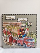 Kartka urodzinowa dla mężczyzny/Strażaka /20/30/40/50/60/