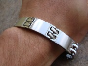Srebrna męska bransoletka ze stali chirurgicznej stainless steel